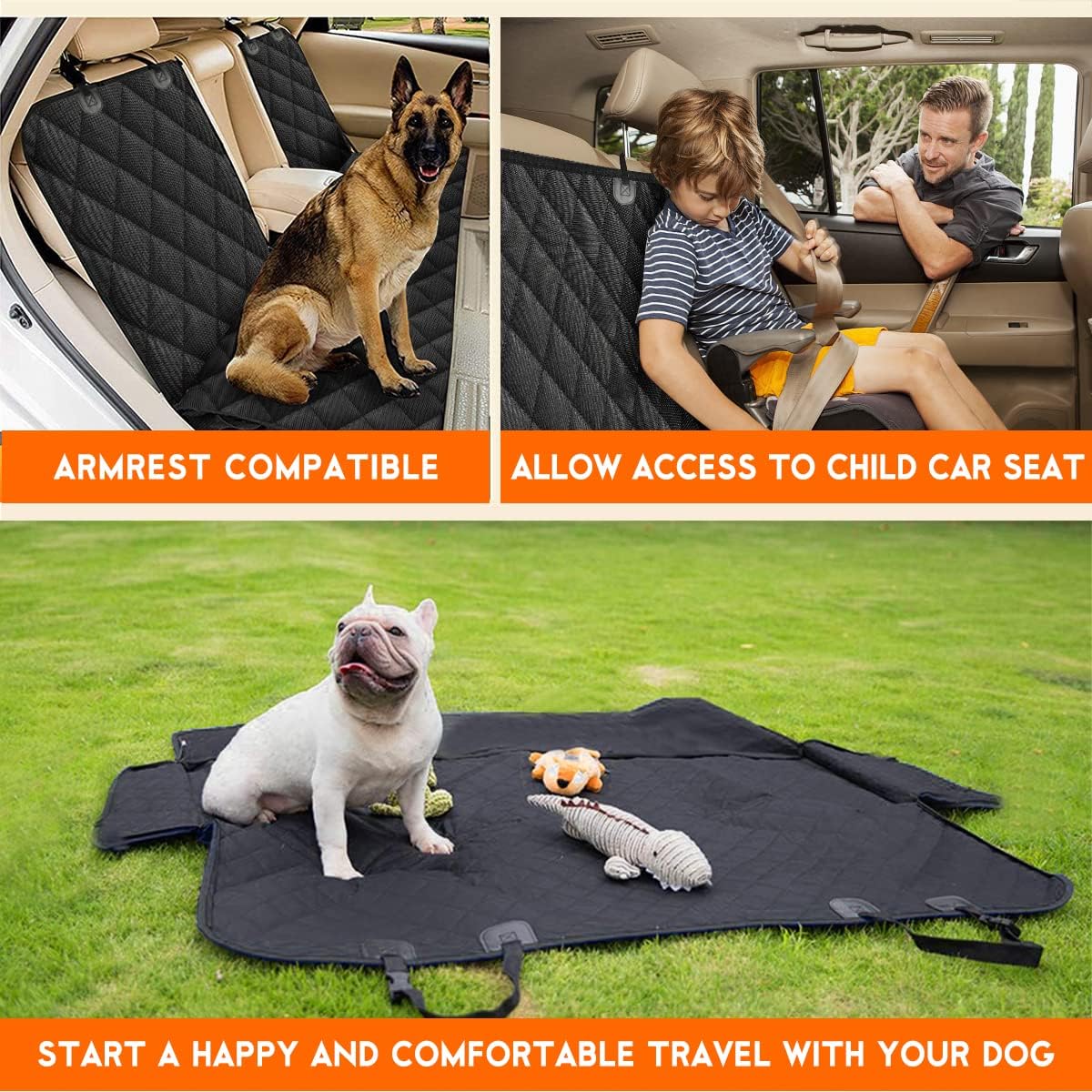 Dog Car Seat Cover – Waterproof & Non-Slip Back Seat Protector